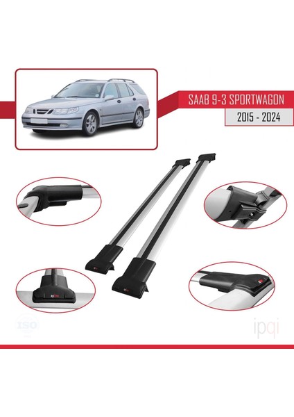 Saab 9-3 Iı Sw 2006-2012 Arası ile Uyumlu Fly Model Ara Atkı Tavan Barı Gri 2 Adet fırsatları
