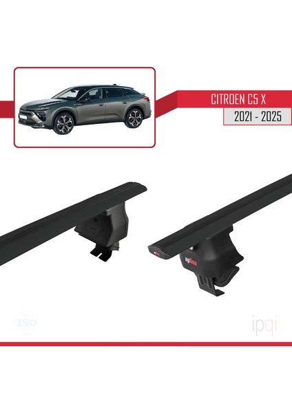 Citroen C5 x (E43) 2021 ve Sonrası ile Uyumlu Ace-4 Ara Atkı Tavan Barı Siyah 2 Adet fırsatları