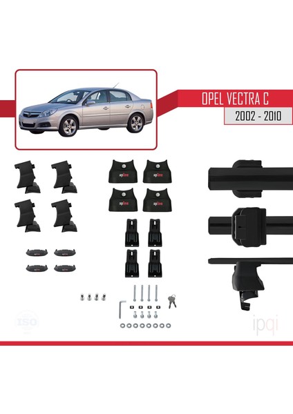 Opel Vectra C 2002-2010 Arası ile Uyumlu Ace-4 Ara Atkı Tavan Barı Siyah 2 Adet indirimleri