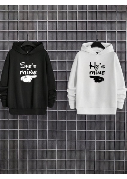 Çiftler Için Baskılı Oversize Sweatshirt