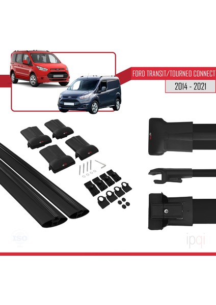 Ford Transit/tourneo Connect 2 2014-2021 Arası ile Uyumlu Fly Model Ara Atkı Tavan Barı Siyah 2 Adet indirimleri