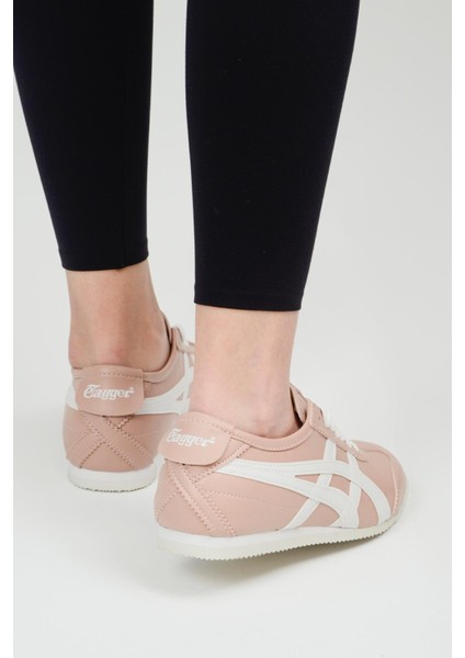 E-2009 Pudra Beyaz Kadın Sneaker Spor Ayakkabı indirimleri