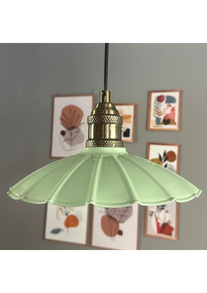 Risso Mint Metal Avize Tekli Lale Başlık Mutfak Modern Dekoratif Sarkıt Aydınlatma