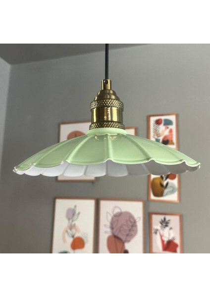Risso Mint Metal Avize Tekli Lale Başlık Mutfak Modern Dekoratif Sarkıt Aydınlatma modelleri