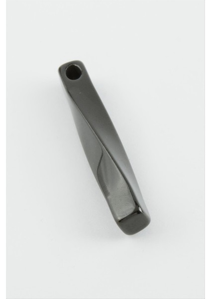 Ds-Derin Burgulu Isim Yazılabilir Çelik Kolye Ucu 0,5x4 Cm-Siyah