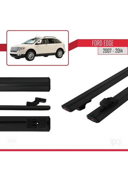 Ford Edge 2007-2014 Arası ile Uyumlu Basıc Model Ara Atkı Tavan Barı Siyah 2 Adet modelleri