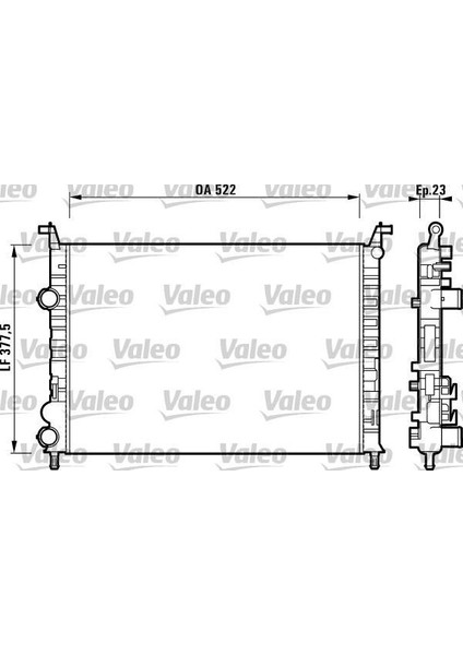 732948 - Radyatör Palıo 1.2-Albea 1.6 Ac Klimasız Mek 530×379X22