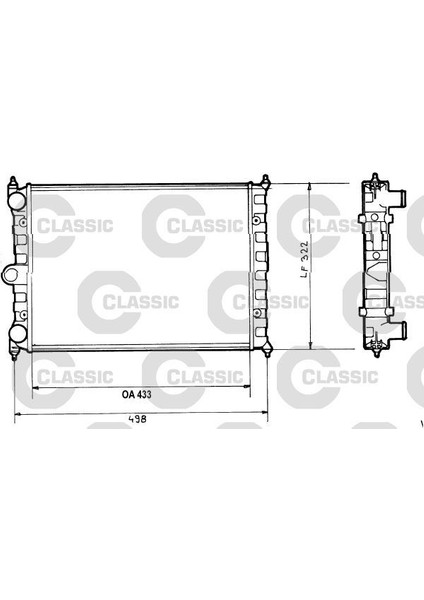 316703 - x Radyatör Classıc Polo 1.0-1.3 85-94 Mek 322×433X34