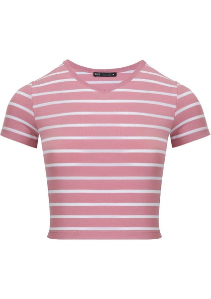 Kadın 3'lü Paket Kısa Kollu V Yaka Crop fırsatları