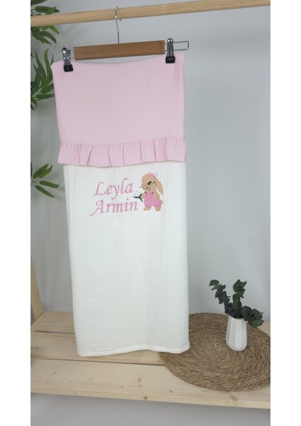 Müslin Yeni Doğan 4katlı Organik %100PAMUK Kişiye Özgü Nakışlı Hastane Çıkış Seti-Tavşan Model-1 modelleri