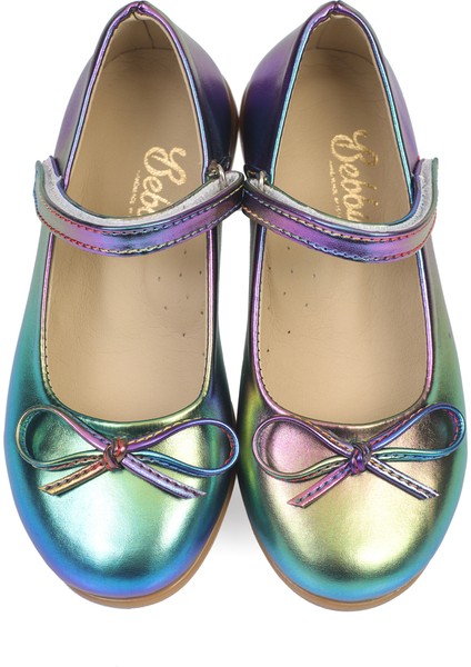 Dream- Özel Gün Renkli Fiyonklu Vegan Deri Kız Çocuk Babet fiyatları