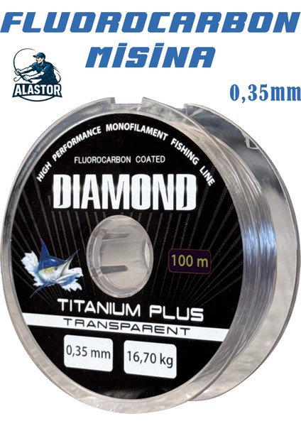Diamond Titanium Plus Misina Fluorocarbon Misina Profesyonel Misina 100M