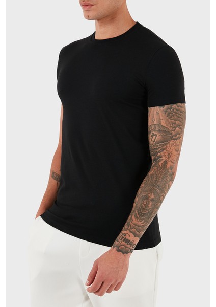 Pamuklu Slim Fit Bisiklet Yaka T Shirt Erkek T Shirt DCM380020 01 fırsatları