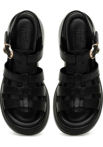 Inci Incı Isla 5fx Siyah Kadın Kalın Taban Sandalet