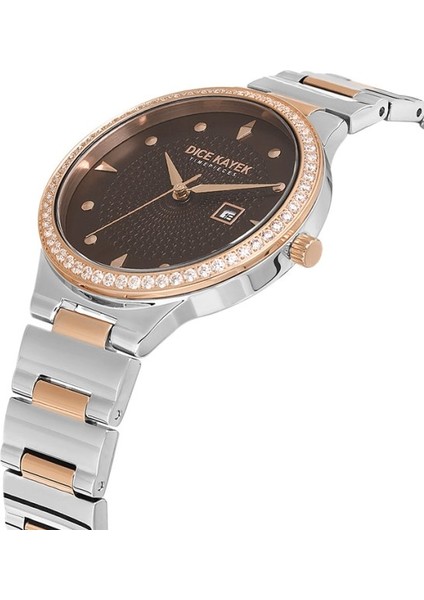 DK.1.AG1372.JA0-05 Taşlı Tasarım Çelik Kordon Çelik Kasa 5 Atm Suya Dayanıklı Metalik-Rose Renk Kadın Kol Saati modelleri
