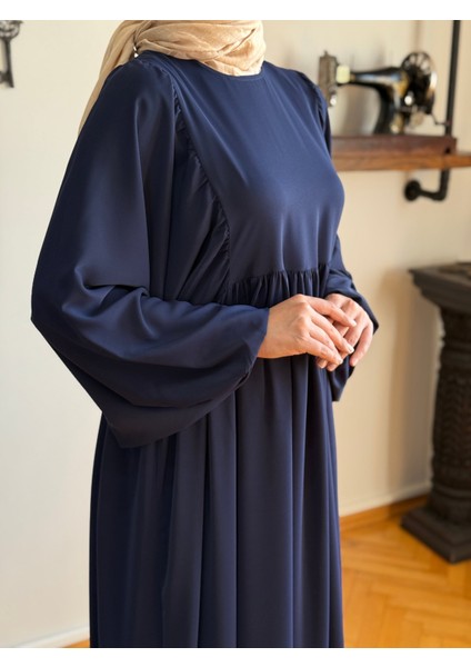 Balon Kollu Oversize Elbise 5096