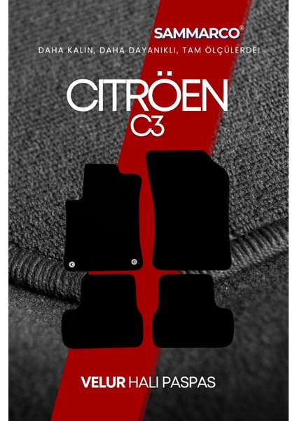 Citröen C3 2010 Halı Paspas Velur Paspas Kumaş Paspas Oto Paspas modelleri