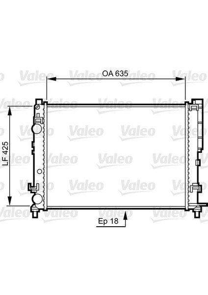 732544 - Radyatör Lgn 97-01 -Espace Iıı 99-02 1.6-1.8-2.0-1.9d Klimasız Mek 635×425X18