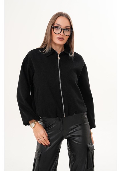 Oversize Kaşe Siyah Mont BGD0728 modelleri