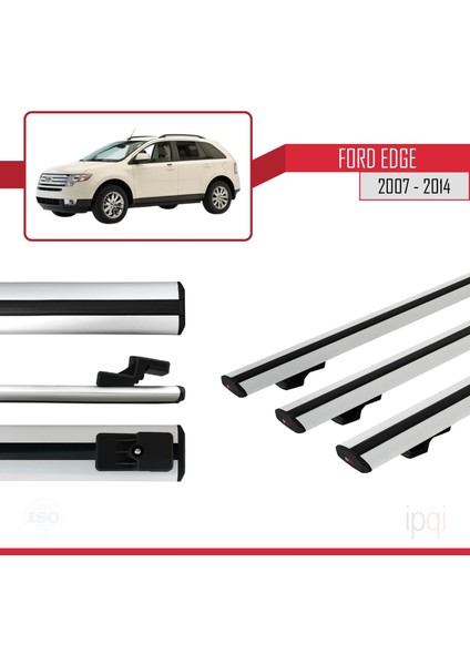 Ford Edge 2007-2014 Arası ile Uyumlu Basıc Model Ara Atkı Tavan Barı Gri 3 Adet modelleri