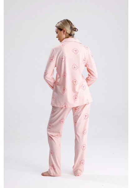 Ayıcık Desen Pamuk Kadın Pijama Takım fırsatları
