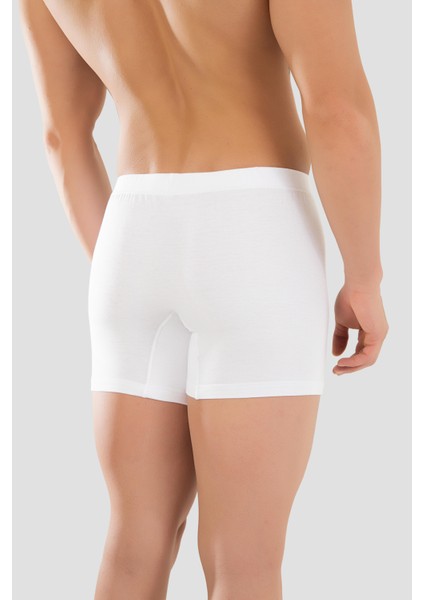 Erkek Mikro Modal Elestan Basic Boxer 1402 Beyaz indirimleri