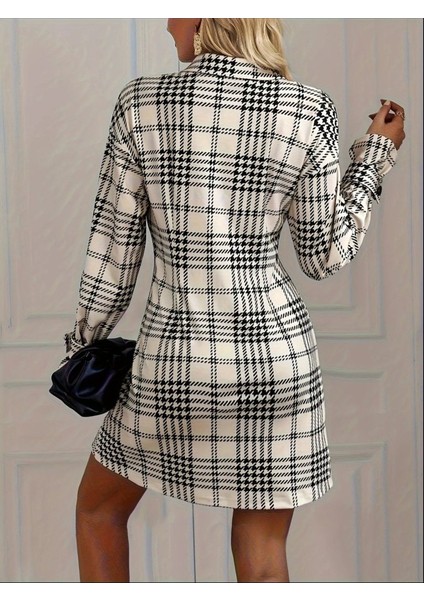 Kadın Yakalı Önü Düğmeli Modal Kumaş Mini Elbise modelleri