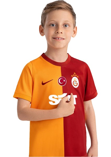 Lisanslı 2023-2024 Sezon 5 Yıldızlı Çocuk Iç Saha Forması ve Sarı Kırmızı Logolu Anahtarlık modelleri
