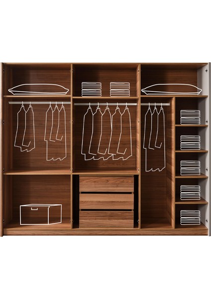 Heros 6 Kapılı Gardrop fiyatları