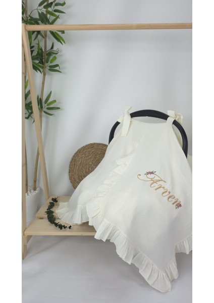 Müslin Yeni Doğan 4katlı Organik %100PAMUK Kişiye Özgü Nakışlı Hastane Çıkış Seti-Papatya fiyatları