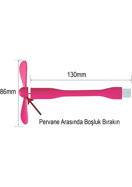Powermaster PM-20579 Taşınabilir Esnek USB Mini Fan Vantilatör Powerbank Laptop Notebook USB Uyumlu fiyatları