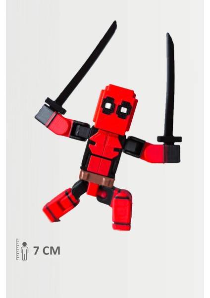 Minecraft Deadpool Wade Wilson Hareketli Eklemli Figür