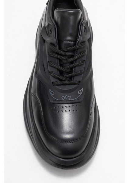 Erkek Kalın Air Taban Sneaker Gerçek Deri Mc 18509 Siyah fiyatları
