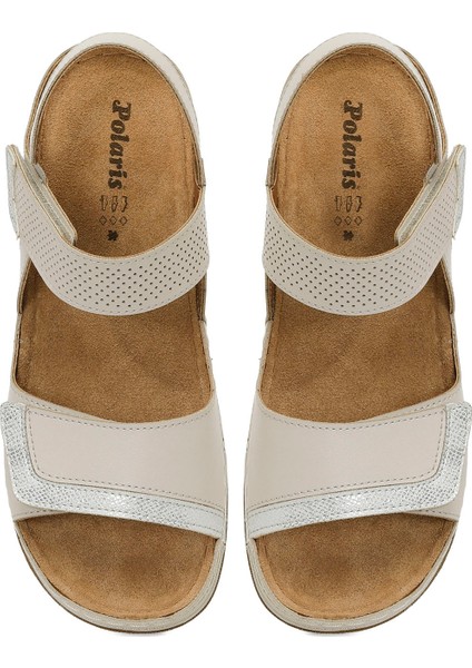 104424.Z5FX Bej Kadın Comfort Sandalet
