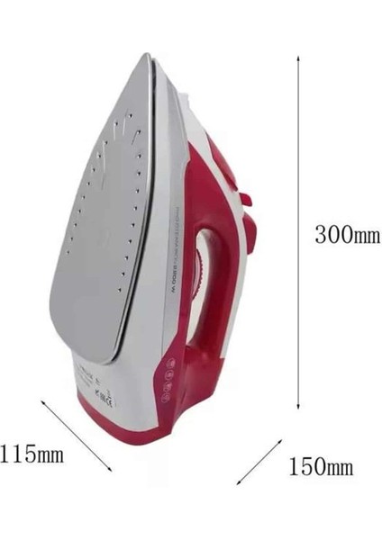 Seramik Tabanlı Kırmızı 2200 Watt Şok Buharlı Ütü modelleri