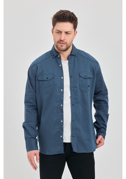 Erkek Gömlek Slim Fit Erkek Kot Gömlek fırsatları