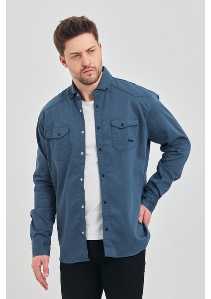 Erkek Gömlek Slim Fit Erkek Kot Gömlek indirimleri