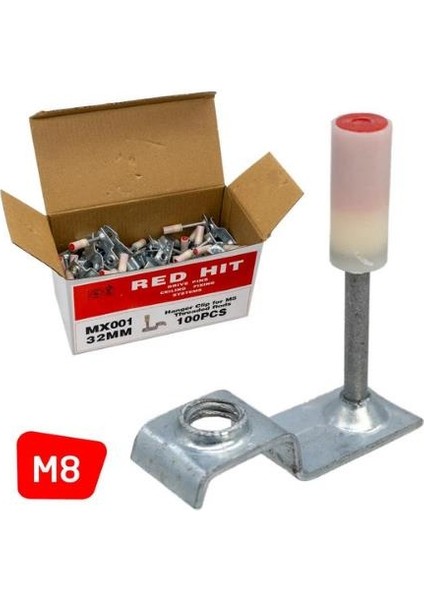 MX001 M8 Tij Asma Tavan Barutlu Çivi (100 Lü Paket)
