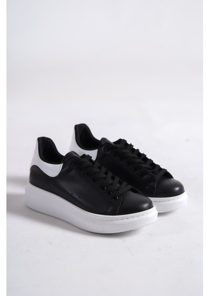 Samira Premium Ortopedik Siyah Beyaz Kadın Sneaker