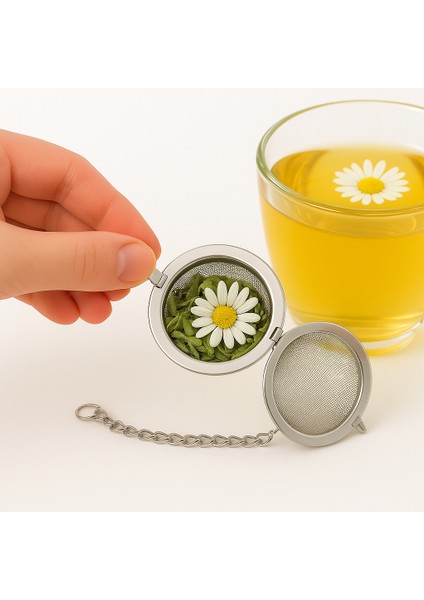 🍃 Paslanmaz Çelik Zincirli Çay Süzgeci – Yuvarlak Demleme Topu (Ince Tel, Kolay Kullanım) fırsatları