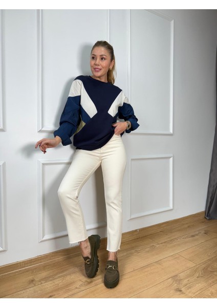 Lacivert Paraşüt Detay Sweatshirt fiyatları