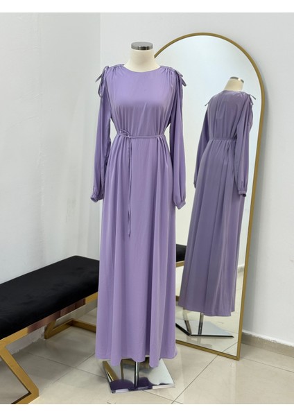 Omzu Tünel Detaylı Elbise 5063