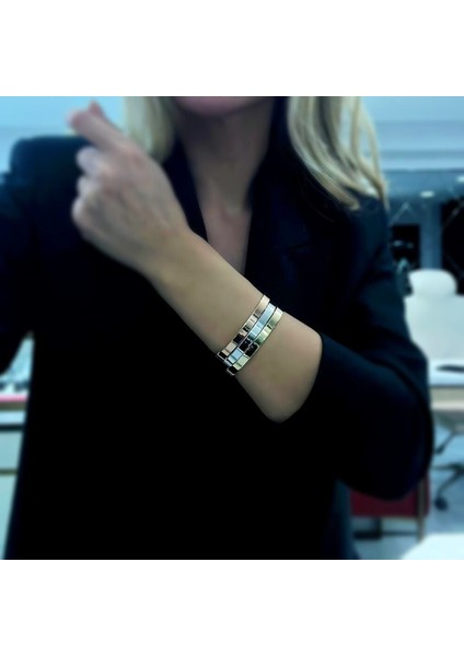 Sarı Altın Kalın Kelepçe - KLP0327