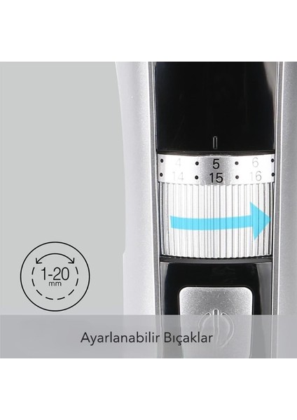 Şarjlı Ayarlanabilir Başlıklı Saç Sakal Traş Makinesi fırsatları