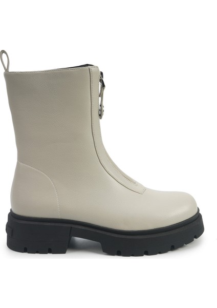 Franco 5pr Kırık Beyaz Kadın Düz Bot