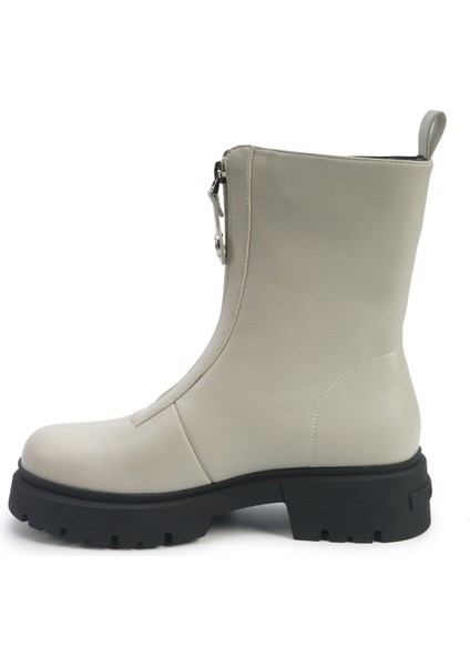 Franco 5pr Kırık Beyaz Kadın Düz Bot