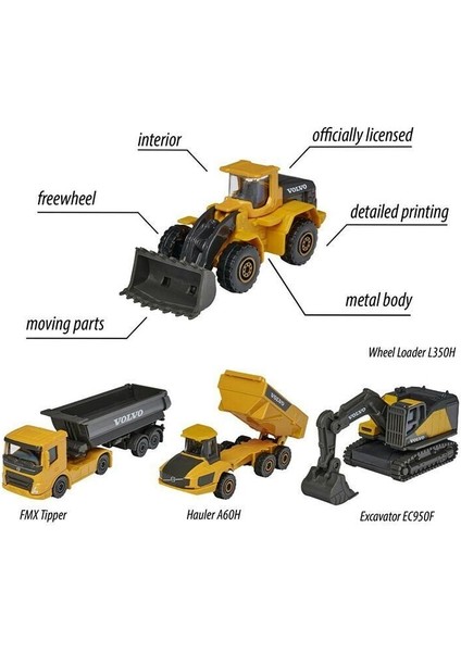 8503105000 Volvo Construction 4 Pieces Giftpack modelleri
