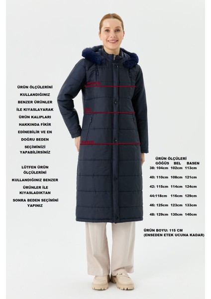 Kadın Kışlık Kaban Şişme Kapitone Kalın Elyaflı 20232