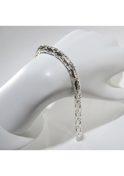 160 Mikron Naturel Yuvarlak Kral Gümüş Bileklik modelleri