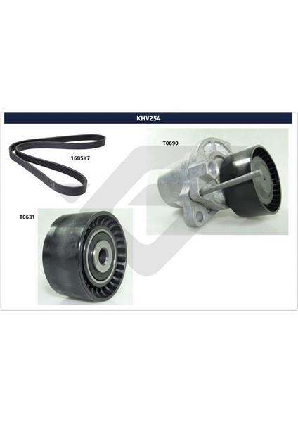 Hutchınson KHV254 - Kanallı Kayıs Setı Kutuklu Mercedes Vıto OM622 W447 . Renault R9M 1.6 Dci Trafıc Iıı 15 Kadjar 15 Megane Iv 15 Scenıc Iv 15